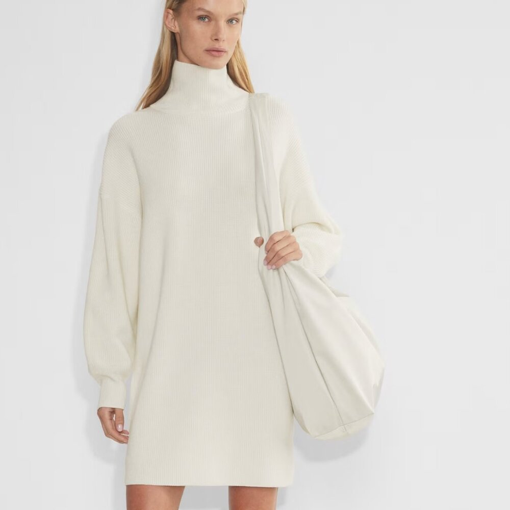 Babaton Maclean Merino Wool Dress in Light Birch